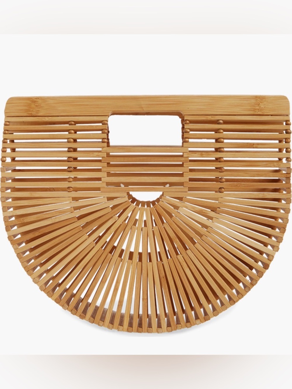 cult gaia Bamboo Arc Top-Handle Mini Bag - Natural